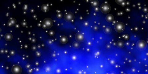 Fototapeta premium Dark BLUE vector pattern with abstract stars. Colorful illustration in abstract style with gradient stars. Pattern for wrapping gifts.