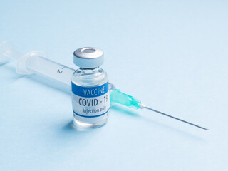 Vials of vaccine for Covid-19 to be administered by injection