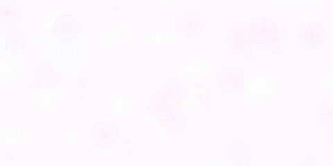 Light Pink, Yellow vector background with bubbles.