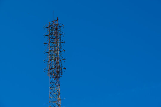 TV Radio Antenna Tower Station, Television Broadcast Network Signal.