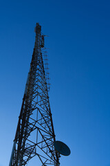 TV radio antenna tower station, Television broadcast network signal.
