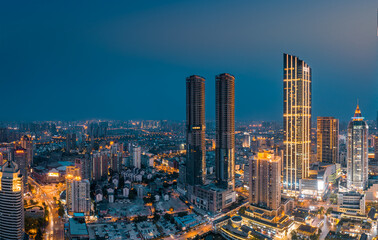 Night view of Wuxi City, Jiangsu Province, China