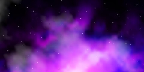 Dark Purple vector texture with beautiful stars. Blur decorative design in simple style with stars. Pattern for wrapping gifts.