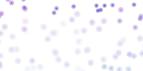 Light Purple vector natural layout with flowers.