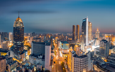 Fototapeta na wymiar Night view of Wuxi City, Jiangsu Province, China