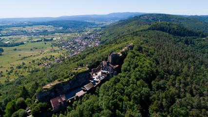 Ch&acirc;teau du Haut-Barr en drone 