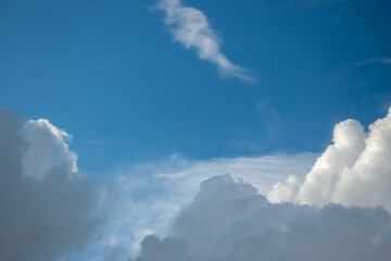 blue sky with clouds landscape