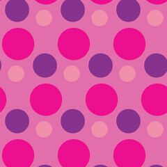 Seamless pattern with pink circles. Abstract background with bubbles. Abstract pattern for textile, gift wrap, design and web. Simple minimalistic texture