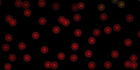 Dark Green, Red vector backdrop with chaotic shapes.