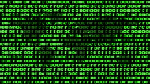 World map on Binary code background.animation