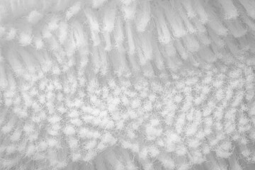 Natural material texture textile macro linen fabric. Rough crumpled burlap background. Selective focus. Closeup view