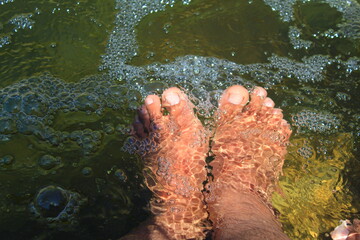 feet in water