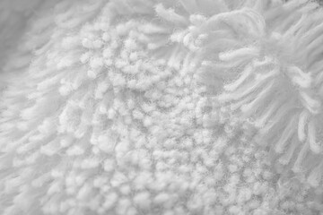 Natural material texture textile macro linen fabric. Rough crumpled burlap background. Selective focus. Closeup view