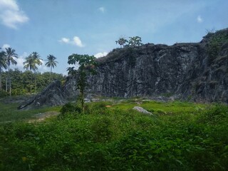 mountain landscape with blue sky