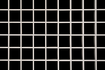 Black Ironwork Pattern on white background, texture.