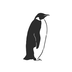 Penguin vector sketch icon isolated on background. Hand drawn Penguin icon. penguin, vector sketch illustration