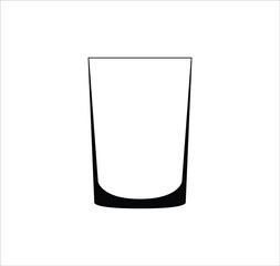 Highball glass sign simple icon on background