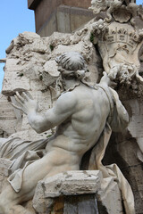 Obraz premium Fountain of the Four Rivers.Rome.