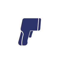 infrared thermometer gun icon on white