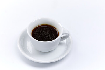 cup of coffee on the white background