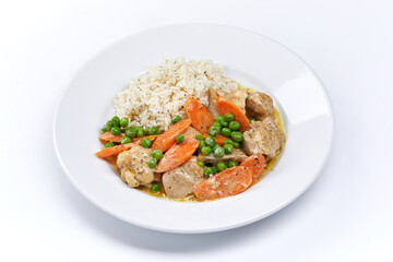 rice with meat and vegetables