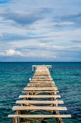 Wooden bridge over the sea