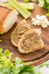 Pate of Green Olives. Preserves prepared at home as a side dish or appetizer typical of southern Italy in particular from Puglia