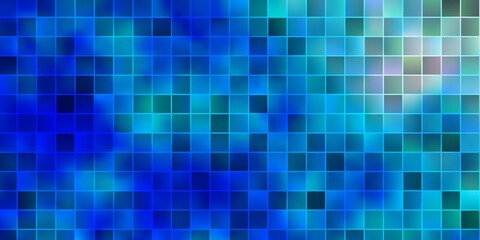 Fototapeta premium Light BLUE vector background with rectangles.