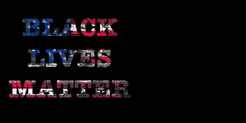 Black lives matter modern creative banner, cover, sign, design concept with revolution fist illustration, and white text on a dark background