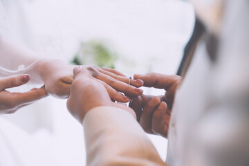 指輪の交換 結婚式 wedding リング