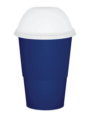 Takeaway plastic glass. vector illustration