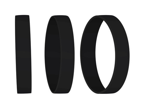 Black bracelet blank. vector illustration