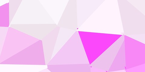 Light pink, yellow vector triangle mosaic background.