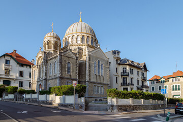 Fototapeta na wymiar Biarritz, France. Russian orthodox church built in 1892.