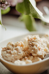 cream cheese and nuts 