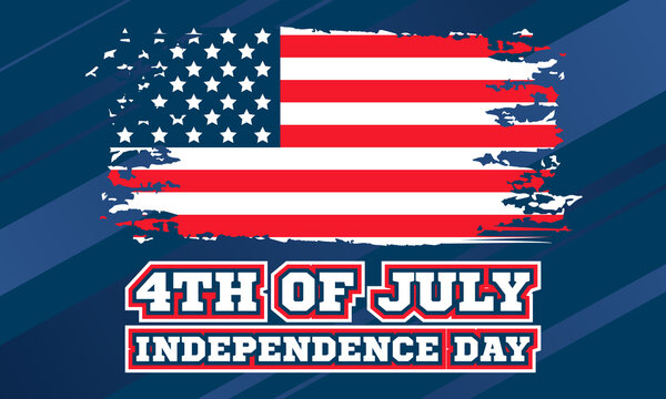 Independence Day in the United States. Fourth of July. Poster, template, greeting card, banner, background design. 
