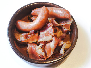 grilled meat with vegetables