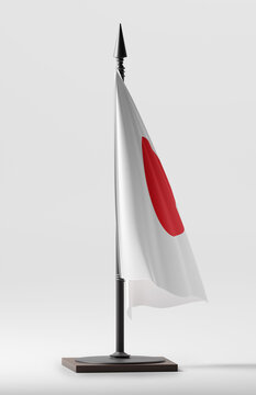 JAPAN Colors Background, JAPANESE National Flag (3D Render)
