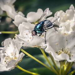 Fly on flower