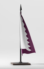 QATAR National Colors, QATARI National Flag (3D Render)
