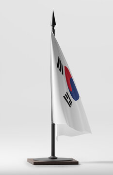SOUTH KOREA Colors Background, SOUTH KOREAN National Flag (3D Render)
