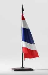 THAILAND Colors Background,THAI National Flag (3D Render)
