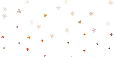 Light green, yellow vector background with covid-19 symbols.