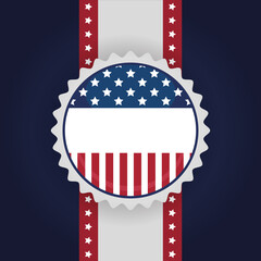 Usa seal stamp of 4th july vector design