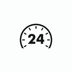 24 hours icon vector