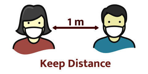 New normal covid-19: keep distance 