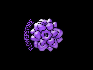 Flower store  logo. 