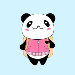 Panda with a backpack