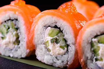 
rolls for a restaurant menu on a white background16