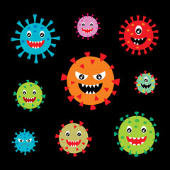 corona virus graphic wallpaper vector